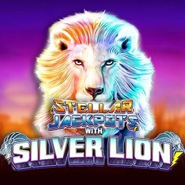 Official Jackpots logo: Stellar Jackpots with Silver Lion by Lightning Box Game at Onlywin Casino