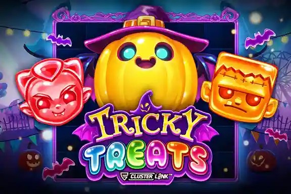 Tricky Treats online game logo by Push Gaming on onlywincanada.ca